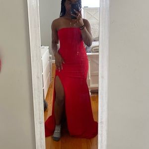 Red Sparkle Prom Dress Size 8 (altered)